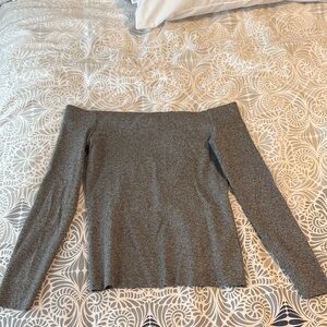 H&M Gray Off-Shoulder Top